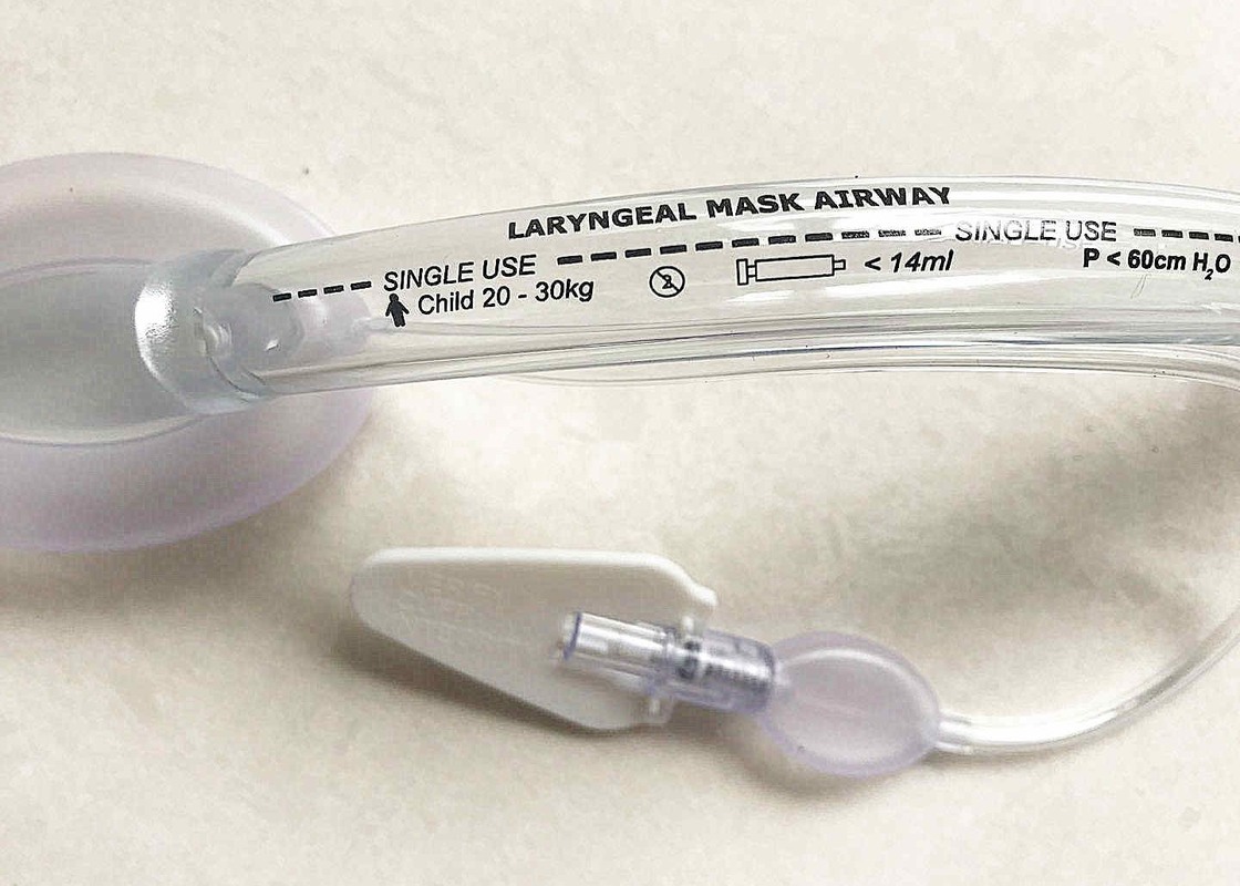 Single Use Flexible Laryngeal Mask , Silicone Laryngeal Mask For Child Use