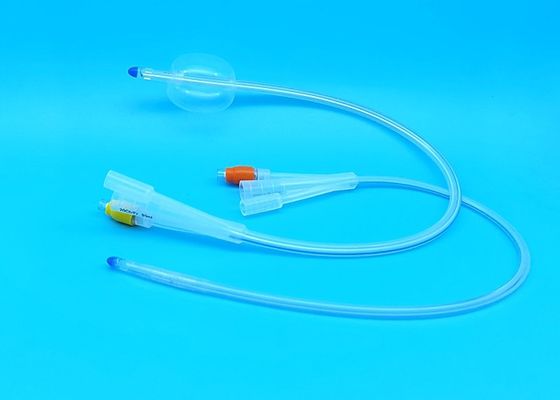 20 Fr / 22 Fr / 24 Fr Silicone 3 Way Foley Catheter 3 - 30ml Balloon Capacity