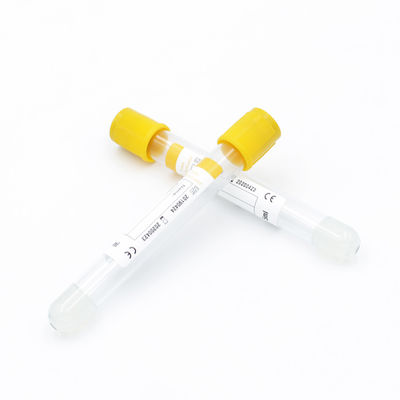 CE Certified Vacuum Venous Vacuum Blood Collection Gel And Clot Activator Yellow Cap Tube