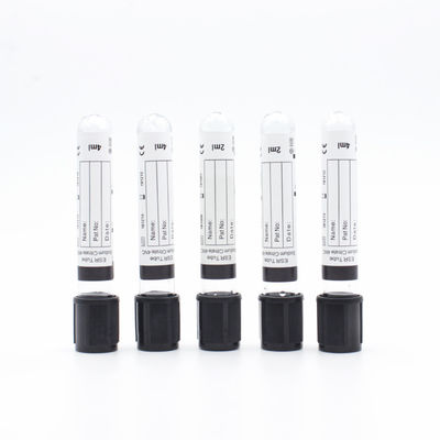 Medical Disposable Vacuum Blood Collection Sodium Citrate Tube 1.6ml 2.4ml ESR Tube Black Top