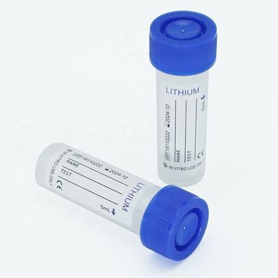 Medical Plastic Blood Collection Tube Non Vacuum K3 Edta Tube With Screw Cap 2.5ml 5ml