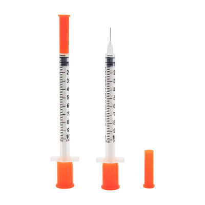 Home Use Plastic Insulin Syringe 0.3ml 0.5ml 1ml Disposable Medical Injection Plastic Insulin Syringe