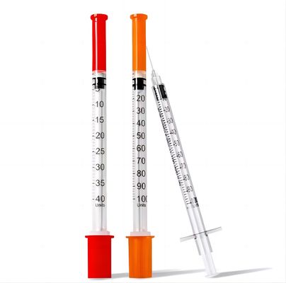 Home Use Plastic Insulin Syringe 0.3ml 0.5ml 1ml Disposable Medical Injection Plastic Insulin Syringe