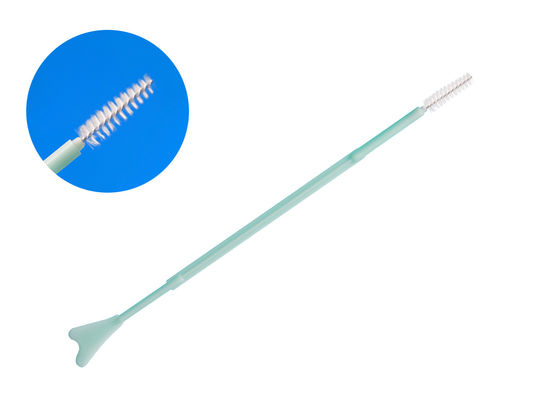 PP Material Nylon Head Medical Cleaning Brush Cervix Brush Sampling Cytology Brush blue green white color