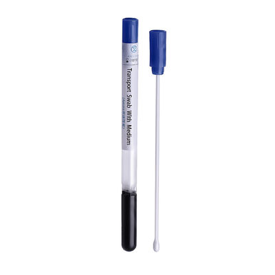 Medical Disposable Sample Collection Stick Flocked Transport Swab With Amies/Stuart/Cary-Blair Medium