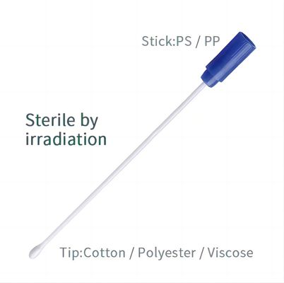 Medical Disposable Sample Collection Stick Flocked Transport Swab With Amies/Stuart/Cary-Blair Medium