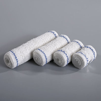 Blue Red White Color Line Medical Cotton Crepe Bandage Elastic Crepe Bandage Spandex Crepe Bandage