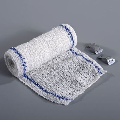 Blue Red White Color Line Medical Cotton Crepe Bandage Elastic Crepe Bandage Spandex Crepe Bandage