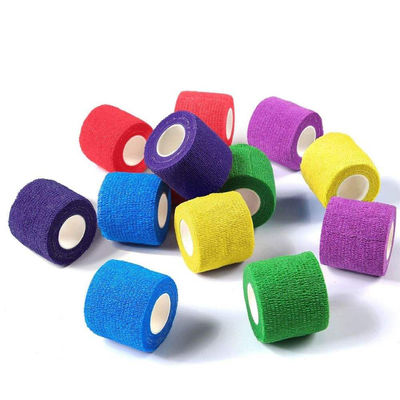 Colored Waterproof Non-Woven Self Adhesive Elastic Cohesive Bandage Flexible Cohesive Bandage