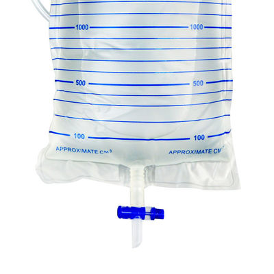 Disposable Sterilize Urinary Drainage Bag Urine Container 1000ml 2000ml Urine Collection Bag With T Valve