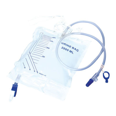 2000ml PVC Material Adult Luxury Urine Bag Urinary Drainage Bag Urine Collection Bag With Single Reversal Valve