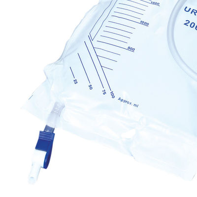 2000ml PVC Material Adult Luxury Urine Bag Urinary Drainage Bag Urine Collection Bag With Single Reversal Valve