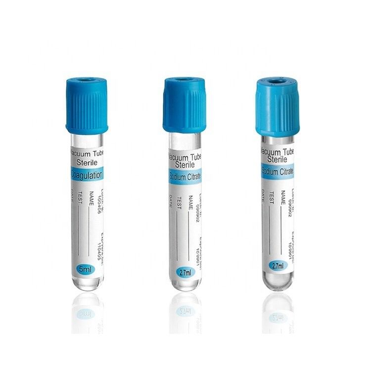 Blue Cap 5ml,10ml Laboratory Test Sodium Citrate Vacuum Blood Collection Pt Tube For Blood Coagulation Test