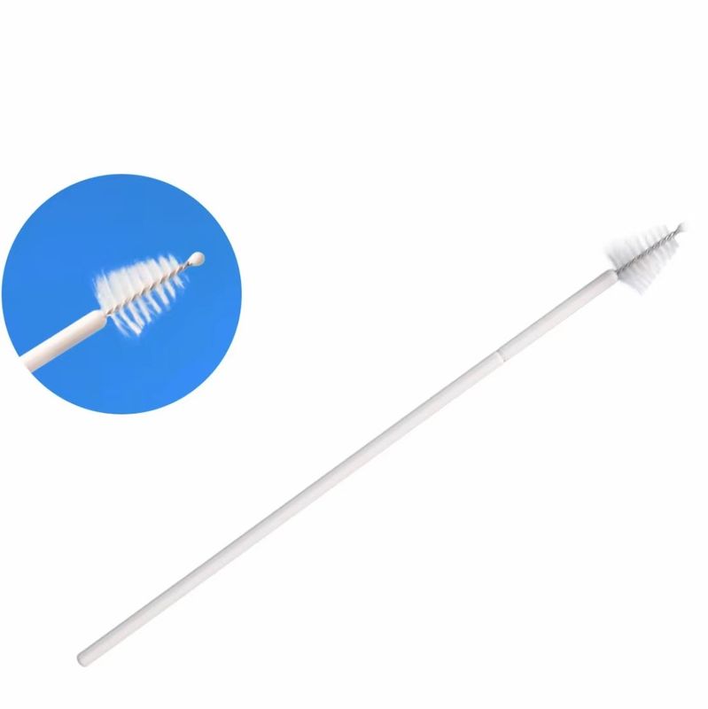 Length 168mm Cell Collection Brush Sampling Cervical Gynecological Brush Nylon Sampling Cervical Smear Examination Brush