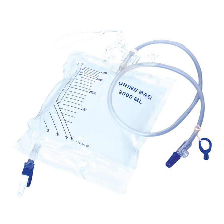 2000ml PVC Material Adult Luxury Urine Bag Urinary Drainage Bag Urine Collection Bag With Single Reversal Valve