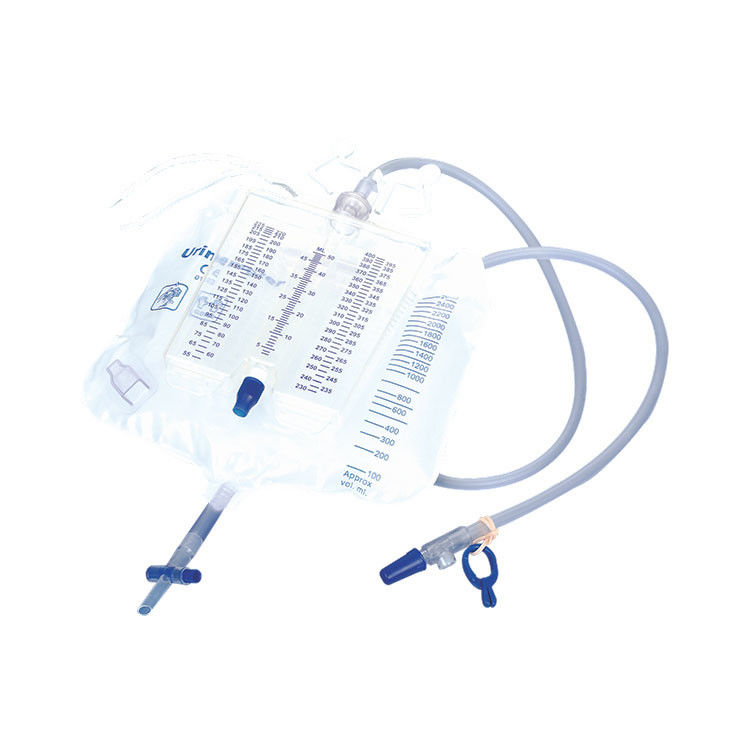 2000ML 1000ML 500ML Urinary Meter Drainage Bag Disposable Metered Adult Urinary Urine Drainage Collection Bag
