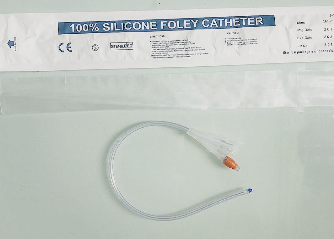 10 Different Sizes 3 Way Urinary Catheter , 3 Way Catheter Parts 400mm Length