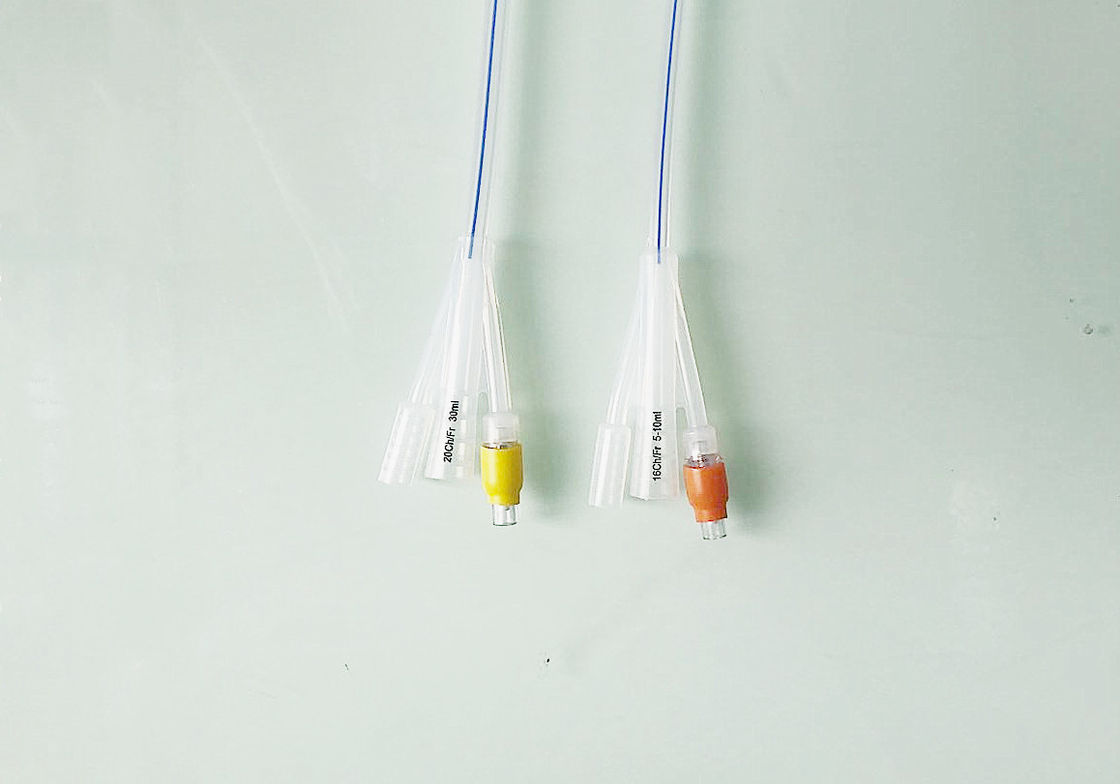 Eco Friendly Medical Silicone 3 Way Foley Catheter For Urinary Catheterization