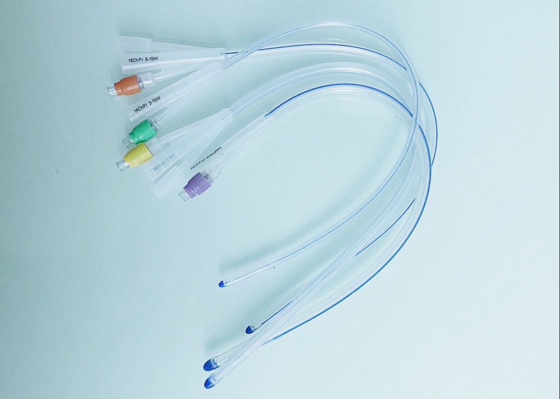 EO Gas Sterile Double Balloon Foley Catheter Triple Lumen Types CE Compliant
